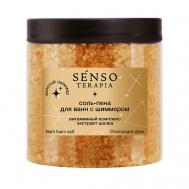 Соль-пена для ванн с шиммером Champagne Glow Bath Foam Salt SensoTerapia