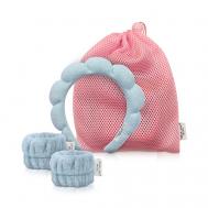 Ободок+напульсники голубого цвета NINA JAY