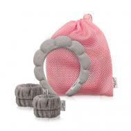 Ободок+напульсники серого цвета NINA JAY