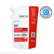 Dercos Energy+ Aminexil Тонизирующий шампунь против выпадения волос с аминексилом и ниацинамидом, сменный блок 500 Vichy