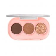Палетка теней для век, 3 цвета PINK FLASH