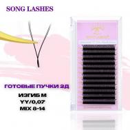 Готовые пучки для наращивания ресниц 2д SONGLASHES
