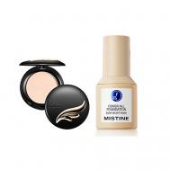 Набор: пудра WINGS EXTRA COVER POWDER SPF25 PA++ и тональный крем Mistine