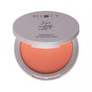 Румяна для лица COMPACT BLUSH компактные сияющие тон 02 Peach cream Mixit