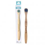 Щетка для чистки языка из бамбука голубая ультрамягкая щетина THE HUMBLE CO