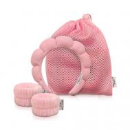 Ободок+напульсники розового цвета NINA JAY