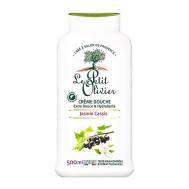 Крем для душа нежный Жасмин-Черная смородина Jasmin Cassis Crème Douche 500 LE PETIT OLIVIER