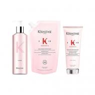 Набор Genesis XL Nutri: Шампунь (рефил) + Кондиционер + Многоразовый флакон Kérastase