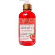 Жидкое мыло для рук с экстрактом Алоэ вера и ароматом парфюма Клубника со сливками 200 Saules Fabrika