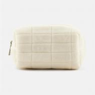 Косметичка бежевая плюшевая Lichi