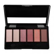 Тени для век 6-ти цветные сливово-розовые Lavelle Collection