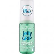 Фиксирующий спрей для лица с освежающим эффектом Jelly GRIP REFRESHING ALOE SPRAY Essence