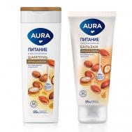 Набор средств для волос: Шампунь и Бальзам Питание и восстановление Aura