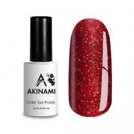 Лаковое покрытие Гель лак для ногтей цветной с блестками Танго №1 AKINAMI
