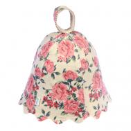 Шапка для бани и сауны с орнаментом в ассортименте Банные Штучки