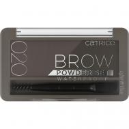 Водостойкая пудра для бровей в наборе Brow Powder Set Waterproof CATRICE