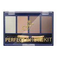 Тени для век и бровей с аппликаторами и кистью Ffleur