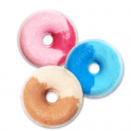 Набор бомбочек-пончиков для ванны с ароматами малины, черники, шоколада COSMEYA