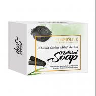 Мыло натуральное с активированным углем Activated carbon natural soap 125 COSMOLIVE