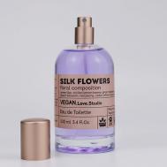 Туалетная вода женская Silk Flowers зеленая сирень петитгрейн белый кедр 100 VEGAN.LOVE.STUDIO