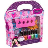 Набор лаков для ногтей Eva Moda 5 цветов с аксессуарами Bondibon