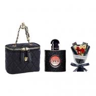 Парфюмерный набор Black Opium +Букет+Сумка Yves Saint Laurent