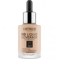 Тональная основа с матовым финишем HD Liquid Coverage Foundation 010 CATRICE