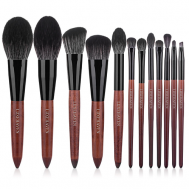 Кисти для макияжа лица 12 шт профессиональные в чехле LUXEHAVEN