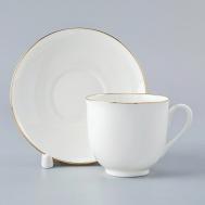 Чашка с блюдцем кофейная "Ландыш. Золотой кантик" Императорский фарфоровый завод