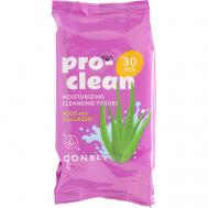Очищающие и увлажняющие мицеллярные салфетки с коллагеном и алоэ Pro – Clean Moisturizing Cleansing Tissues Aloe and Collagen Consly