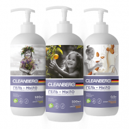 Набор мыло жидкое миндальное молочко цитрус и полевые цветы 1500 CLEANBERG