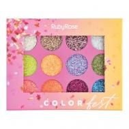 Палетка глиттер крем Colorfest RUBY ROSE