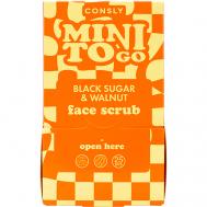 Скраб для лица с черным сахаром и грецким орехом Mini To Black Sugar & Walnut Face Scrub 7 Consly
