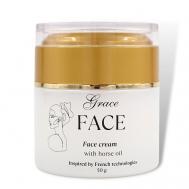 Увлажняющий и антивозрастной крем уход для лица с лошадиным маслом 50 GRACE FACE