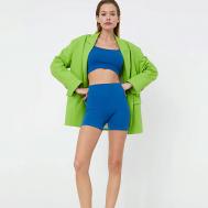 Шорты короткие в рубчик синего цвета 2Mood