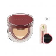 Набор Justin Siamese Cushion Compact: кушон + жидкая губная помада Mistine