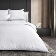 Антибактериальный комплект постельного белья Antibacterial Bed Linen Set, 1,5-спальный. Цвет: «Альпийский снег» (белый) SOFT SILVER