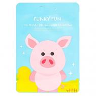 Маска придающая сияние для свежести кожи лица Свинка Funky Fun Radiance Pig Mask Post 23 UNICORNS APPROVE