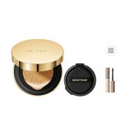 Набор Gold Perfect Cover Cushion: Кушон + спонж + мини-тушь Mistine