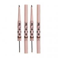 Двусторонний карандаш-тушь Eyebrow Pencil & Brow Mascara, набор FLORTTE