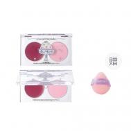 Двухцветные румяна Good Friends Club Dual-Color Blush + Спонж FLORTTE