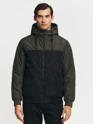 Утеплённая куртка-бомбер на синтепоне с капюшоном ZOLLA