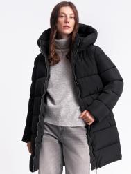 Тёплая стёганая куртка-пальто с капюшоном ZOLLA