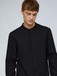 Офисная рубашка с воротником-стойкой и длинным рукавом ZOLLA