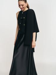 Атласное платье миди без рукавов ZOLLA