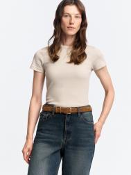 Футболка из хлопка однотонная ZOLLA