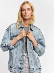 Джинсовая куртка оверсайз из хлопка ZOLLA