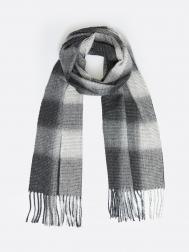Тканевый шарф в клетку с длинной бахромой ZOLLA