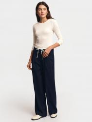Брюки прямого силуэта с двойным поясом ZOLLA
