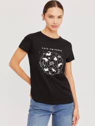 Футболка из хлопка с принтом ZOLLA